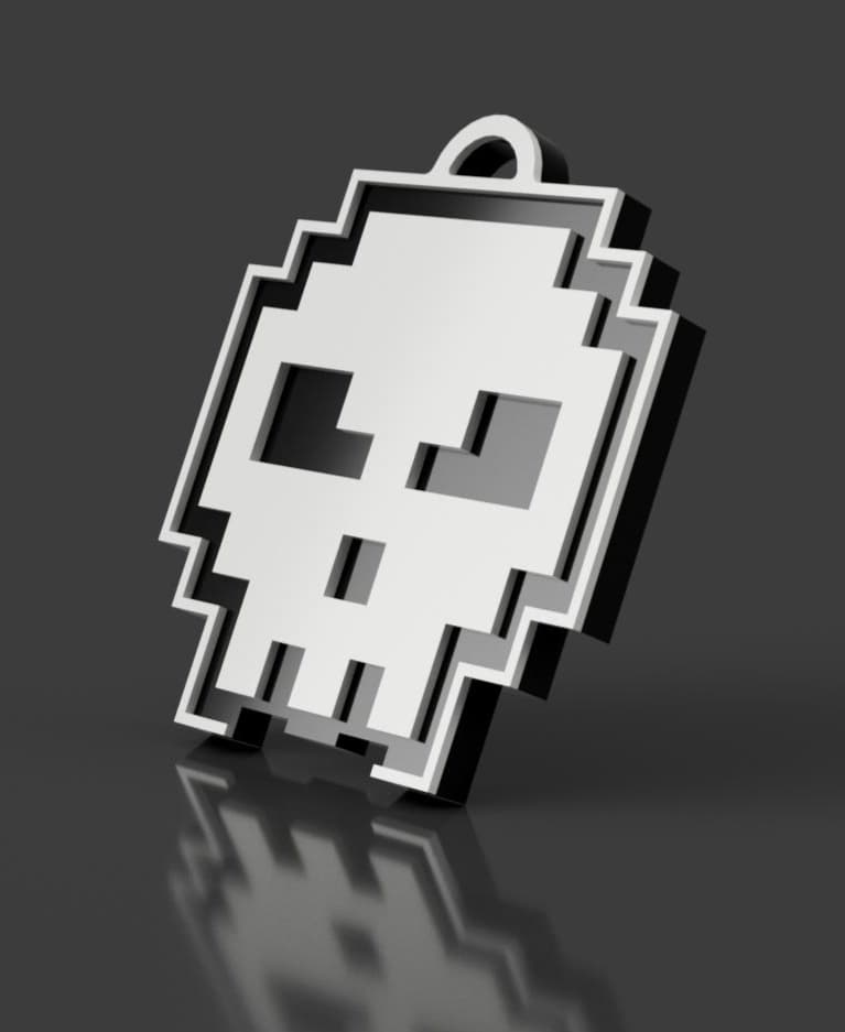 Tech logo keychain 3d model