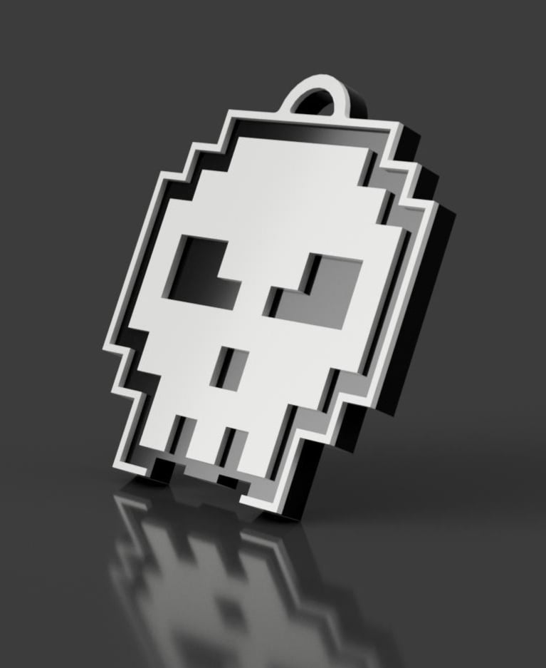 Tech logo keychain 3d model
