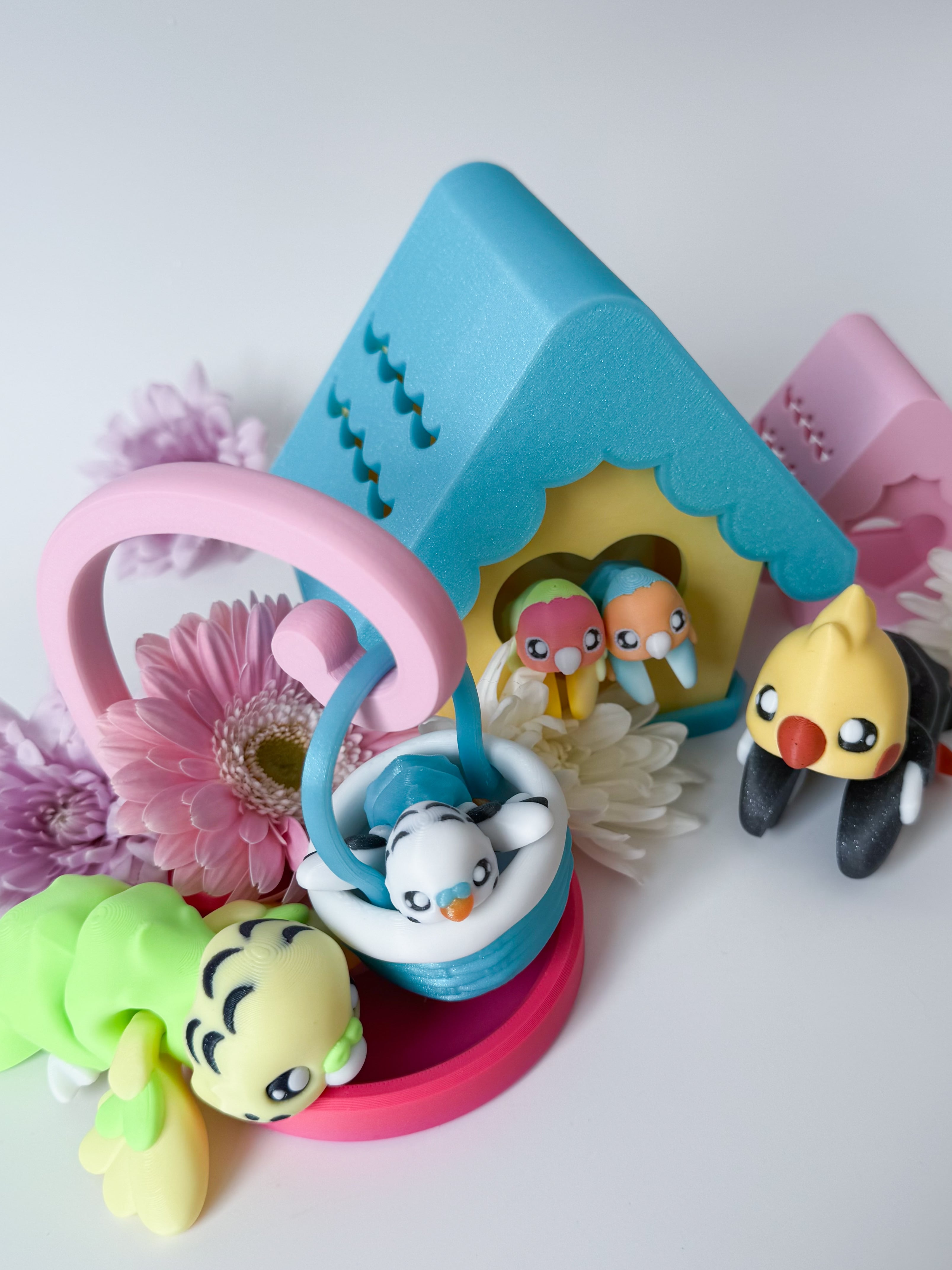 Love birds + friends 3d model