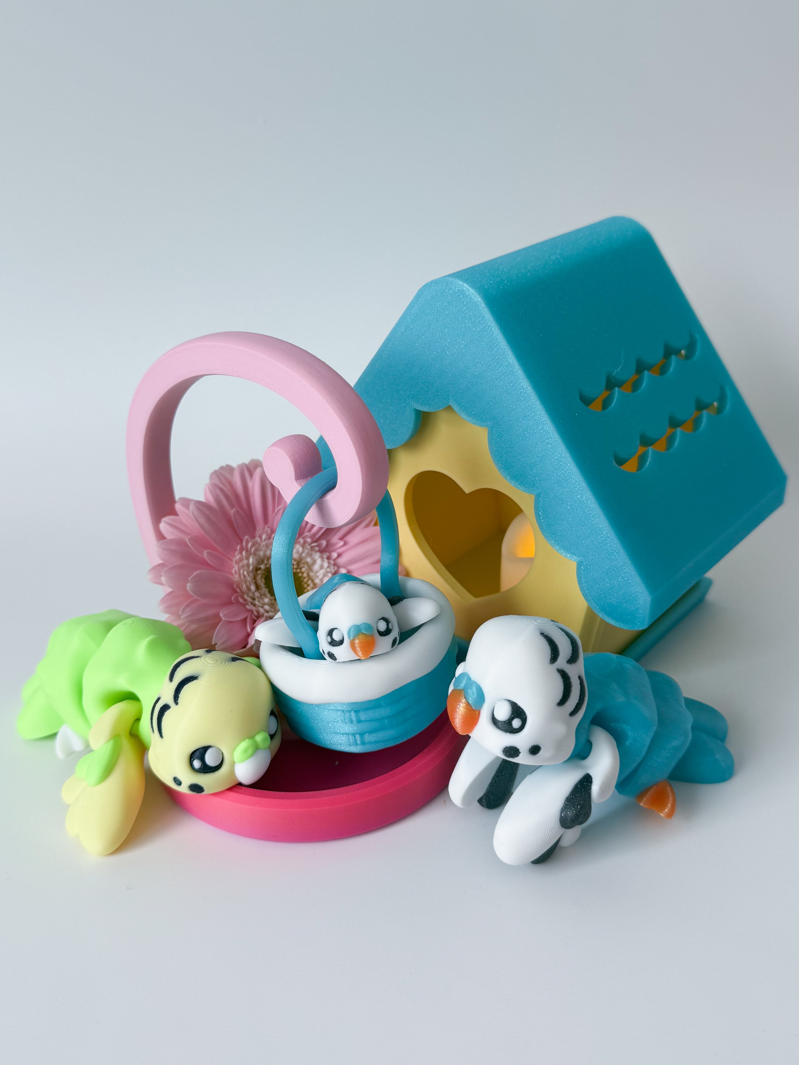 Love birds + friends 3d model