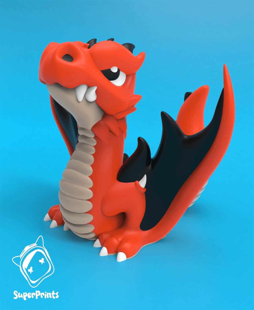 Wyvern - Easy Multicolor FDM RPG Minis (No supports) 3d model