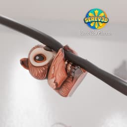 Owl Bear Cable Buddy - Cute Functional Organizer - No Supports 3D Print STL/3MF 3d model