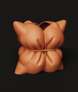 Soft Pillow Knot Vase | Aesthetic Pastel Home Decor 3d model