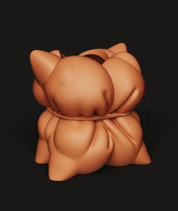 Soft Pillow Knot Vase | Aesthetic Pastel Home Decor 3d model