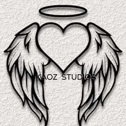 heart wall art angel wall decor valentines day decoration cupid halo wings 3d model