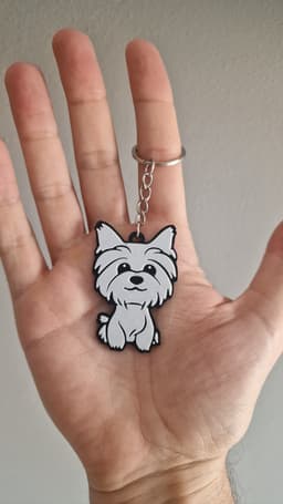 Yorkshire cute keychain 3d model