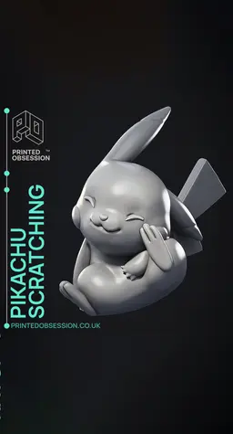 Pikachu - Scratching - Pokemon - Fan Art 3d model