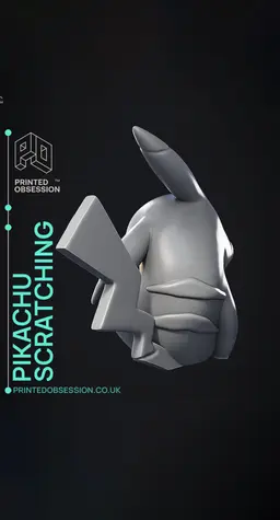 Pikachu - Scratching - Pokemon - Fan Art 3d model