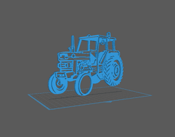 Tractor - Massey Fergusson 188 Wall Art 3d model