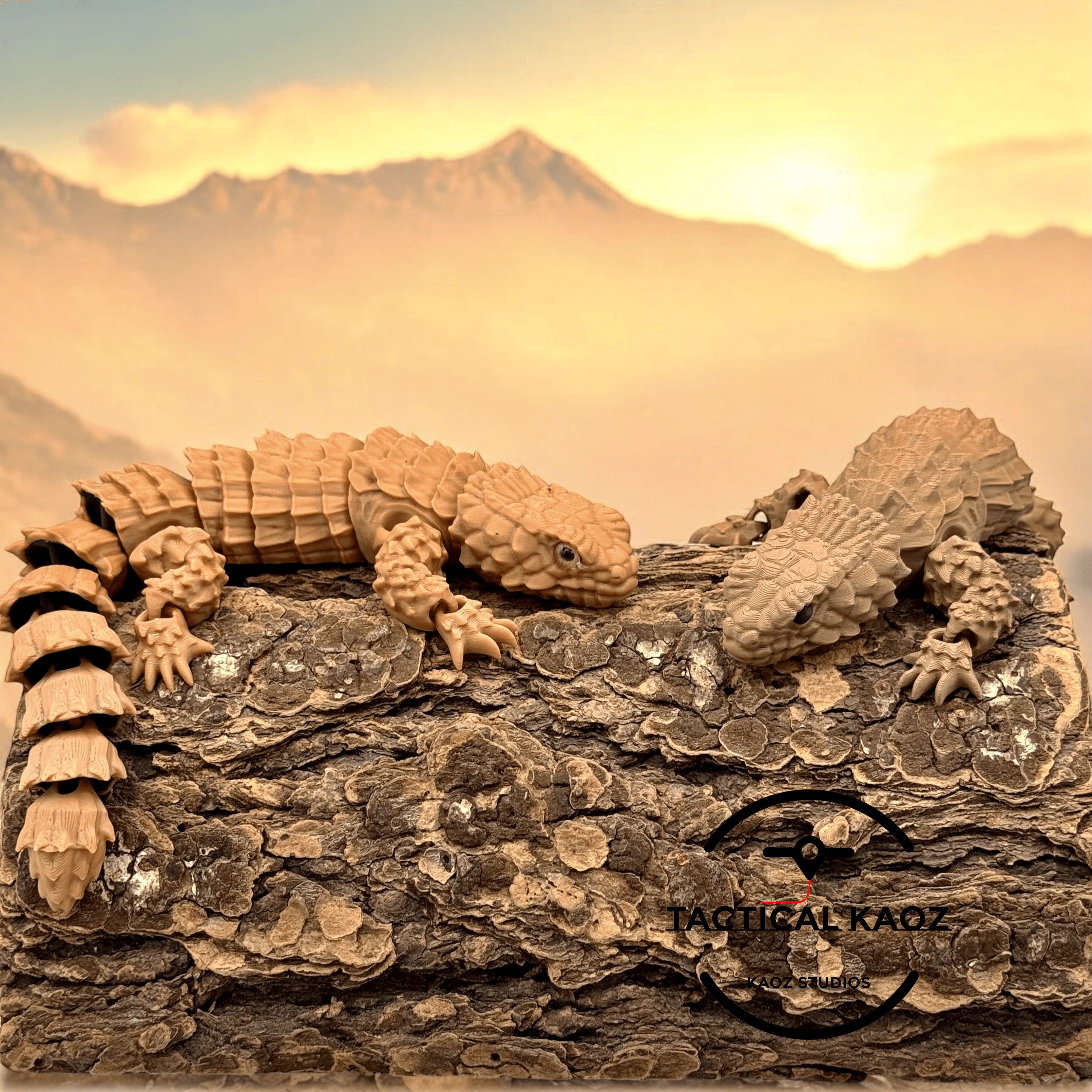 Articulated Armadillo Girdled Lizards | Pre-Painted + Optional 6mm Glass Eye Version 3d model