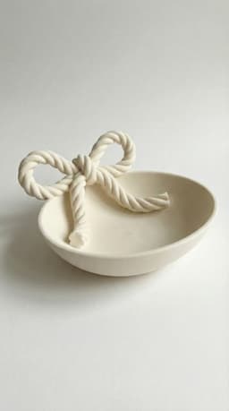 Minimalist Nautical Knot Valet Tray - Aesthetic Entryway Catchall for Keys & Wallet 3d model
