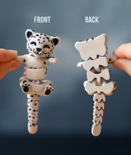 Luna the Flexi Snow Leopard - Magnetic Hand-Holding Companion 3d model