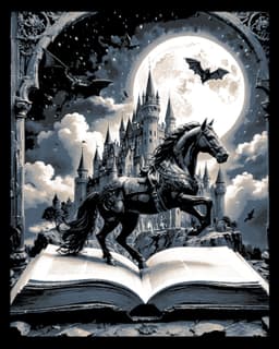 The world that jumps from the pages - Art panel #1 of designs from the books 3d model