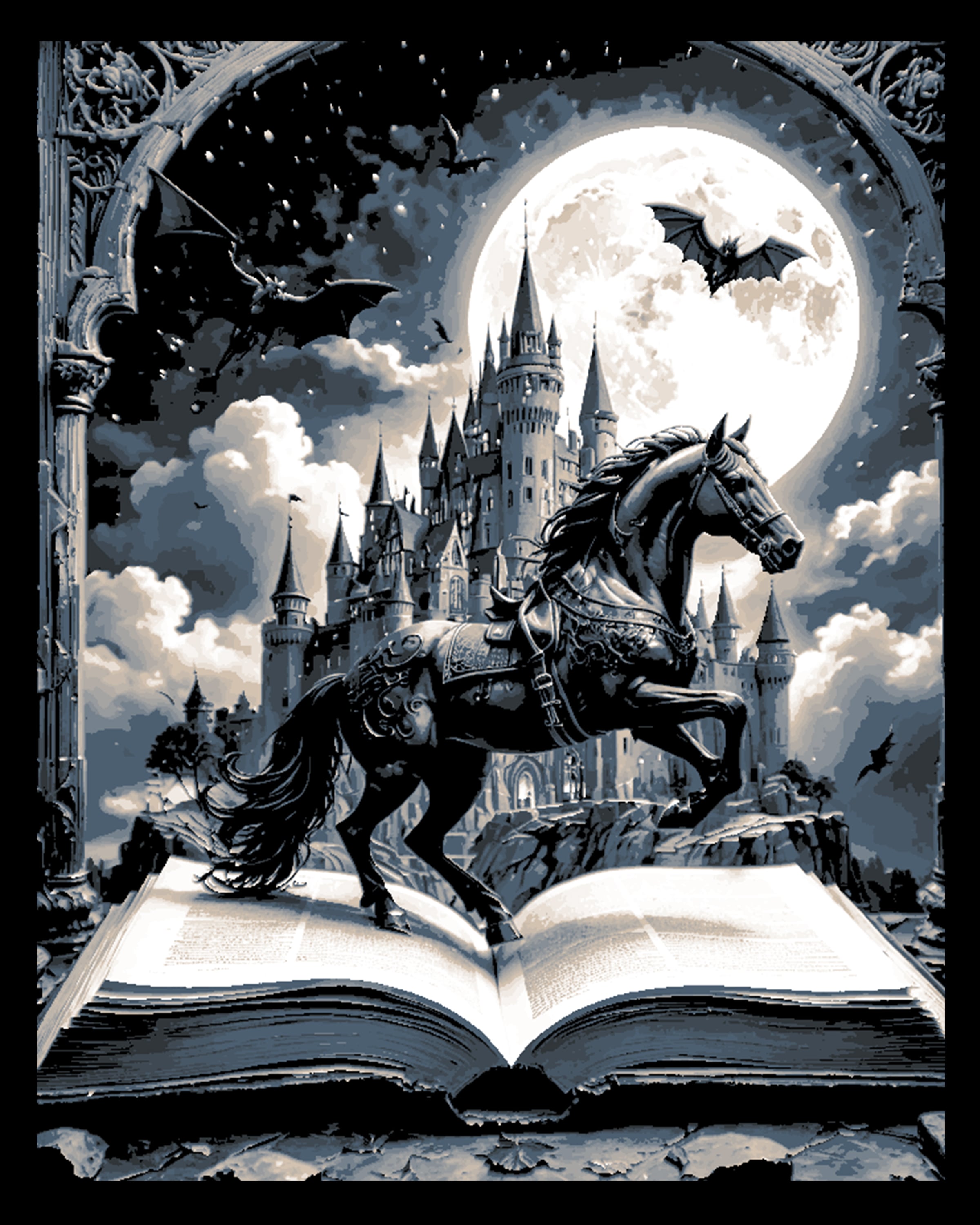 The world that jumps from the pages - Art panel #1 of designs from the books 3d model