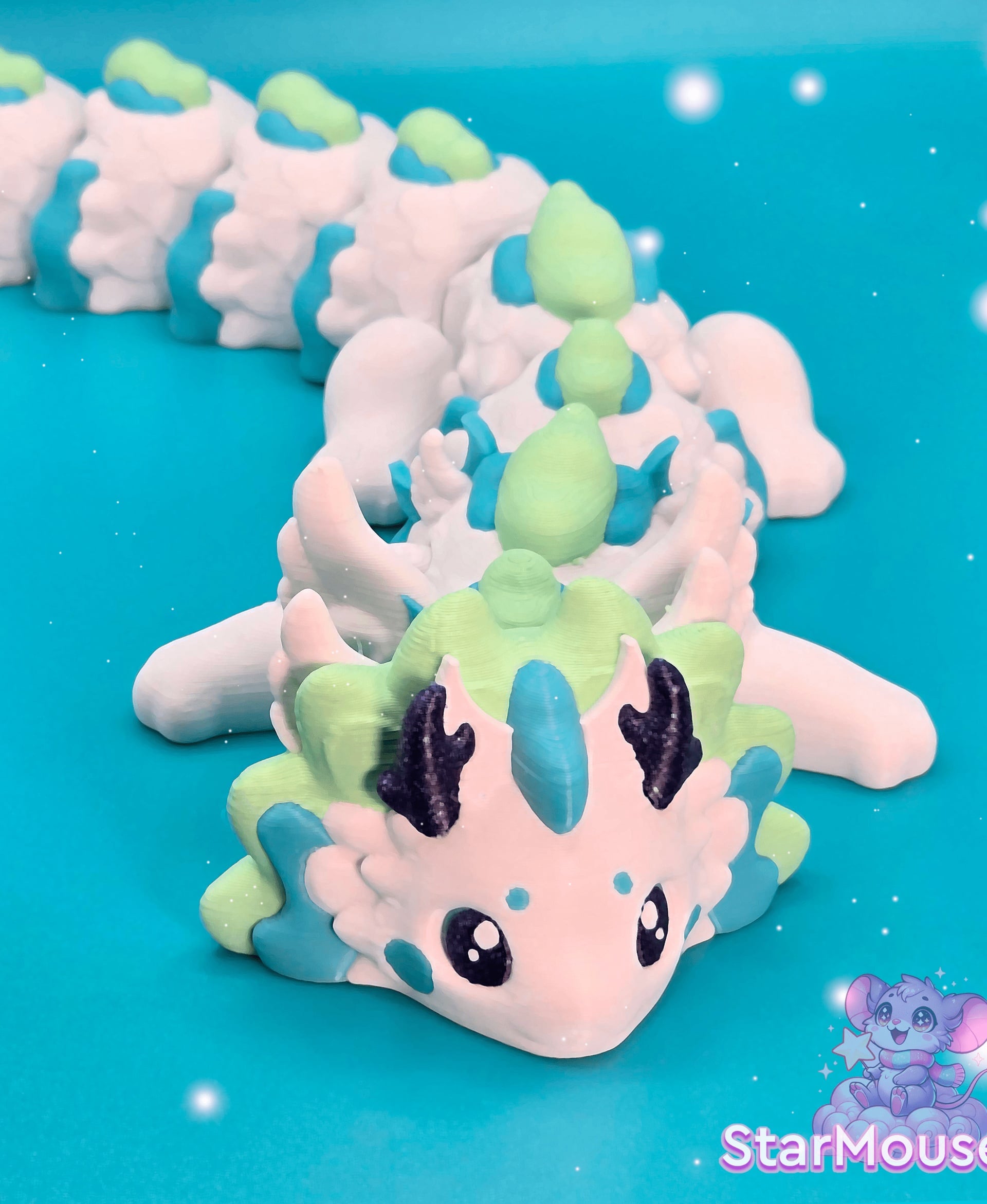 Sapphi the Spirit Dragon Flexi V2 3d model