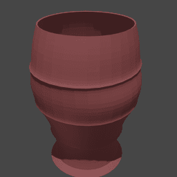 Horizontal Ribbed Vase 3d model