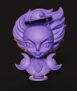 Celestial Sorceress Bust STL | Fantasy 3D Print | HighDetail 3d model