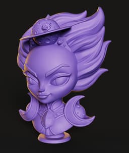 Celestial Sorceress Bust STL | Fantasy 3D Print | HighDetail 3d model
