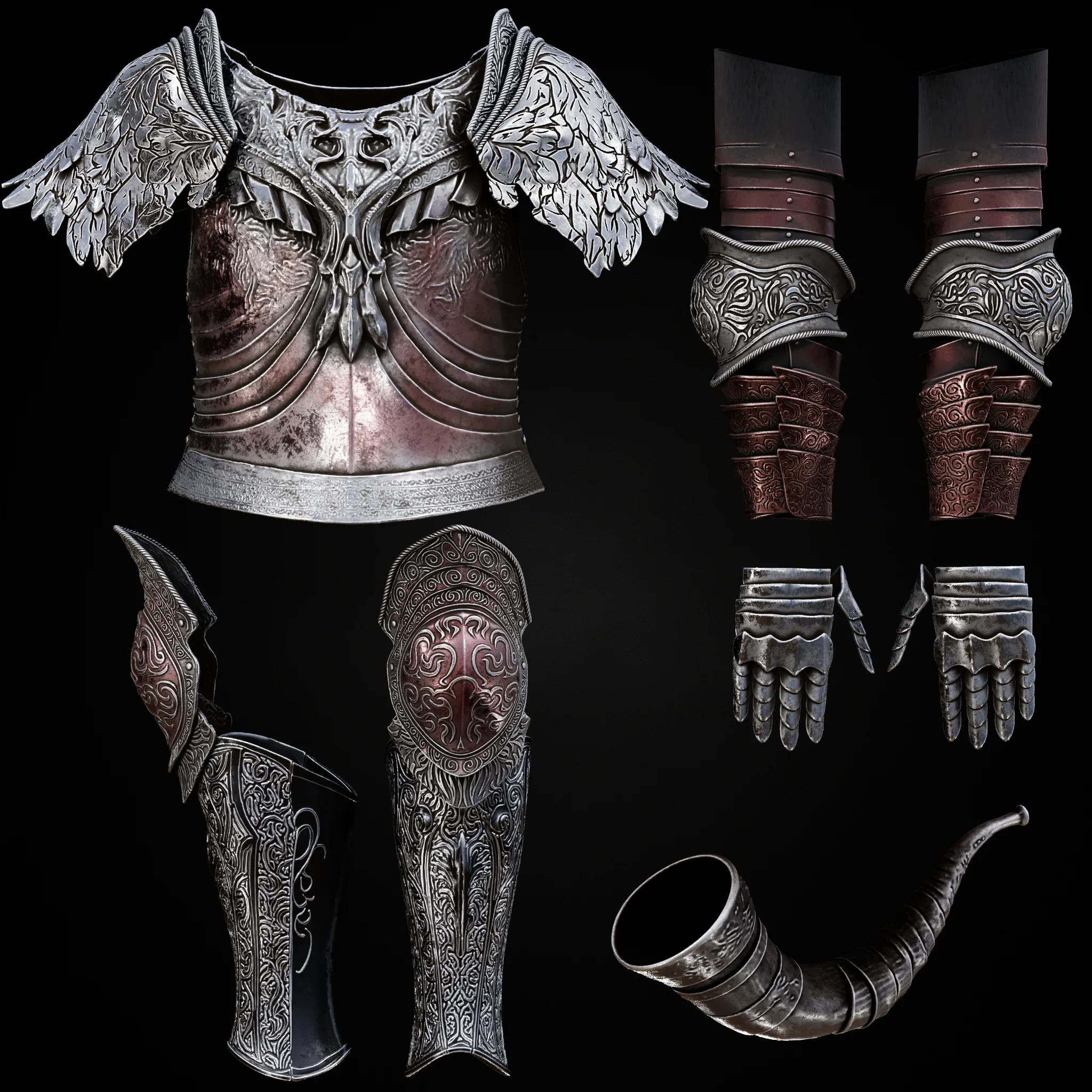 VARGRAM THE RAGING WOLF ARMOR SET life size cosplay - Elden Ring Fan Art 3d model