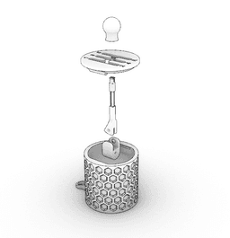 Gearshift keychain v2 3d model