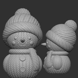 Knitty the Cozy Snowman 3d model