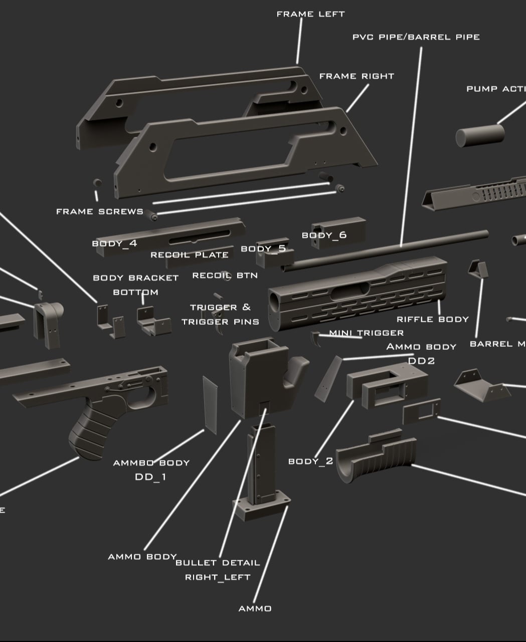 Pulse rifle 3d model