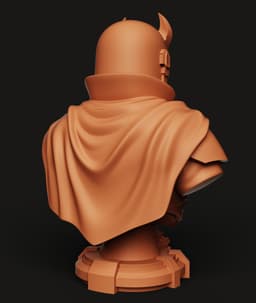 Armored Mandalorian Bust | Star Wars Inspired Helmet | Bounty Hunter Statue | Horned Warrior Bust 3d model
