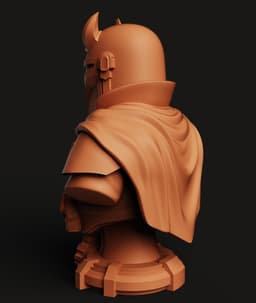Armored Mandalorian Bust | Star Wars Inspired Helmet | Bounty Hunter Statue | Horned Warrior Bust 3d model