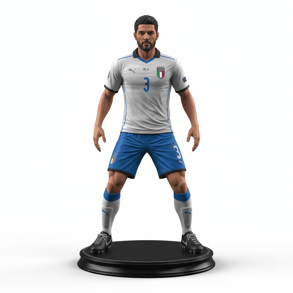 Football Player : Giorgio Chiellini Football Soccer Defender 3d model