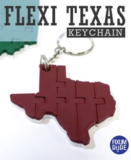 Flexi Texas Fidget Keychain 3d model