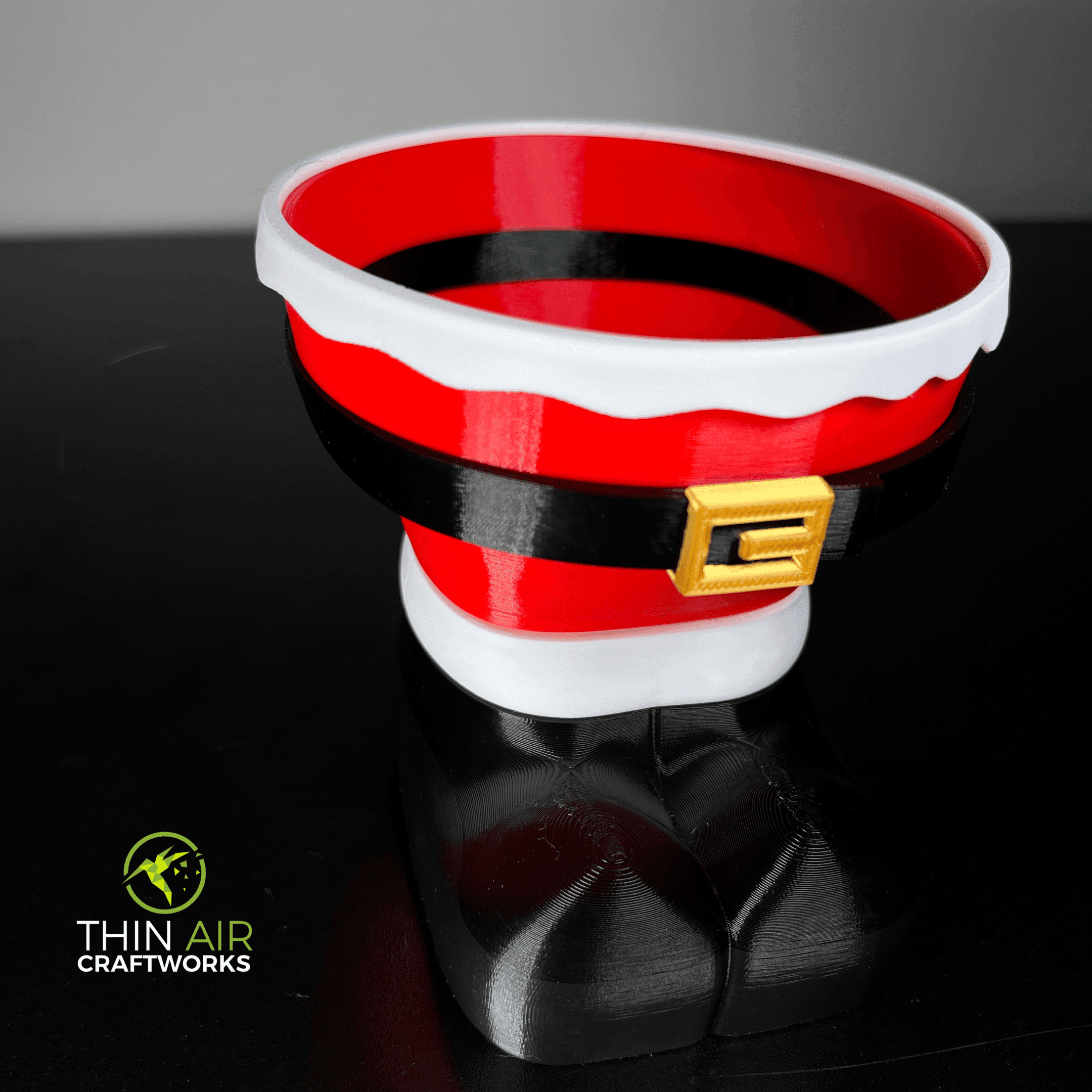 Santa Legs Christmas Candy Bowl (Support Free) 3d model