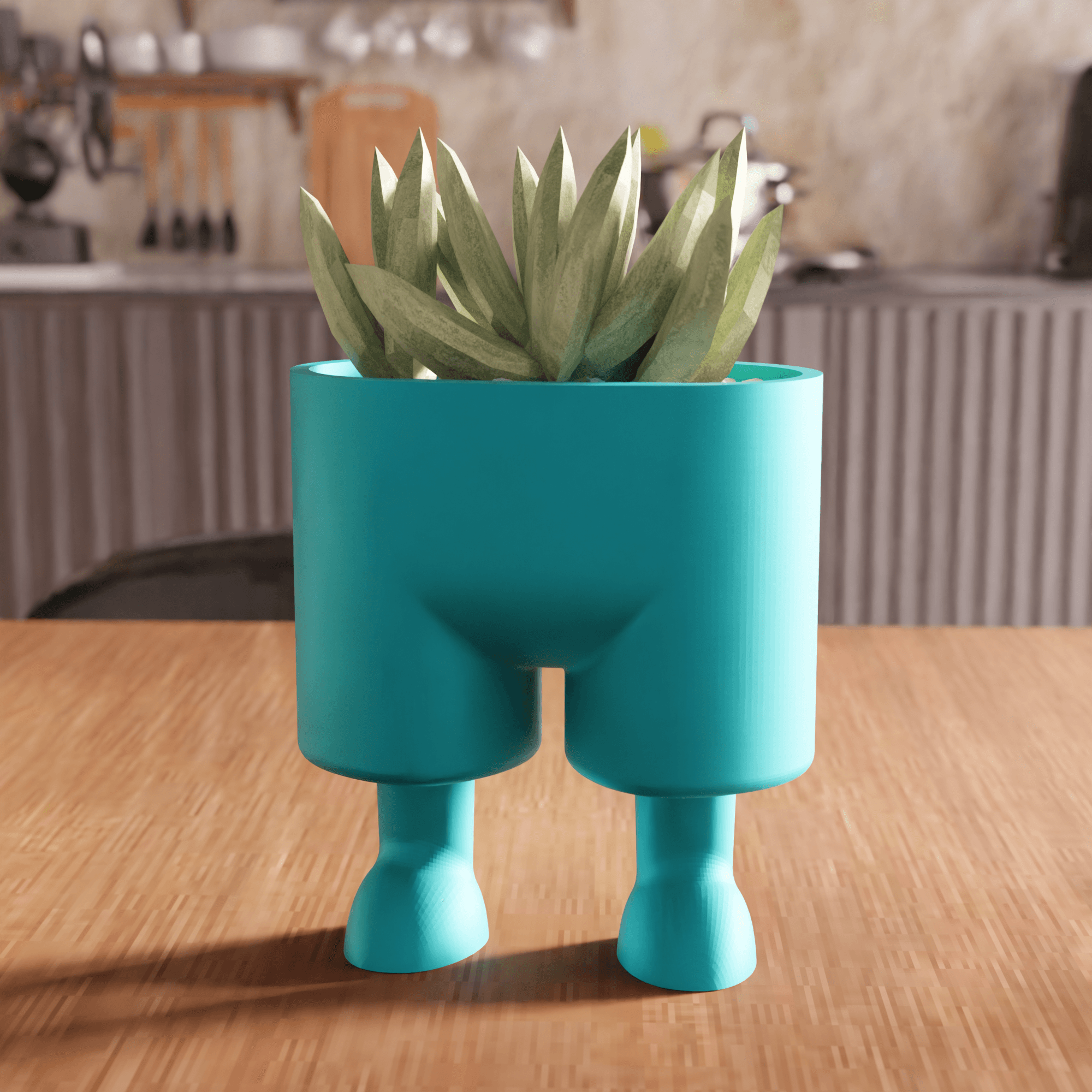 Modern Cute Pants Shorts Walking Planter 3d model