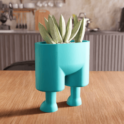 Modern Cute Pants Shorts Walking Planter 3d model