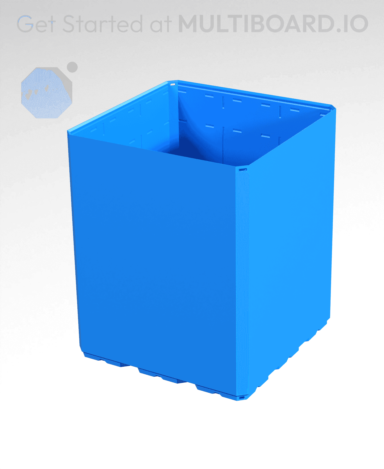 3x3x3.5 CU - Simple Walls - Multibin Shell 3d model