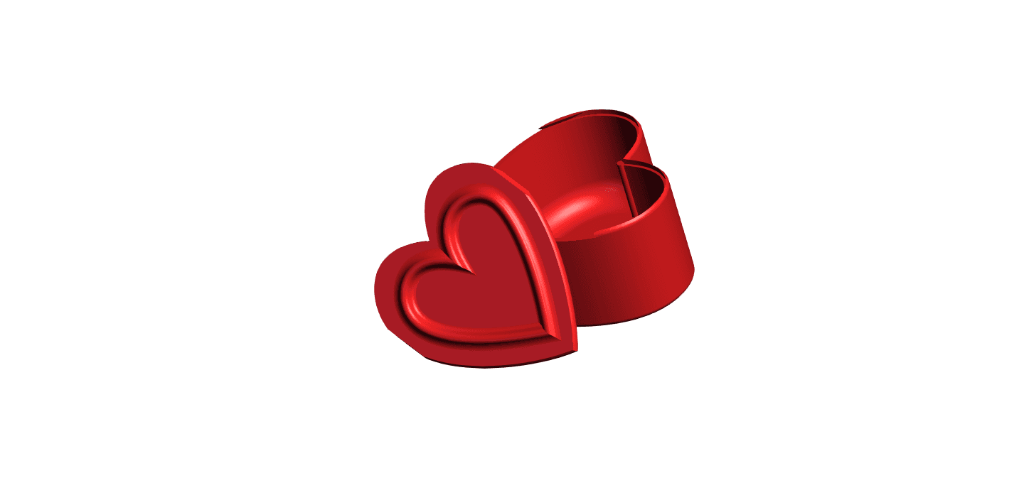 Sliding Heart Box - With More Heart 3d model
