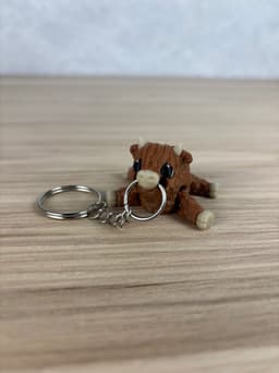 Highland Cow Fidget Keychain 3d model