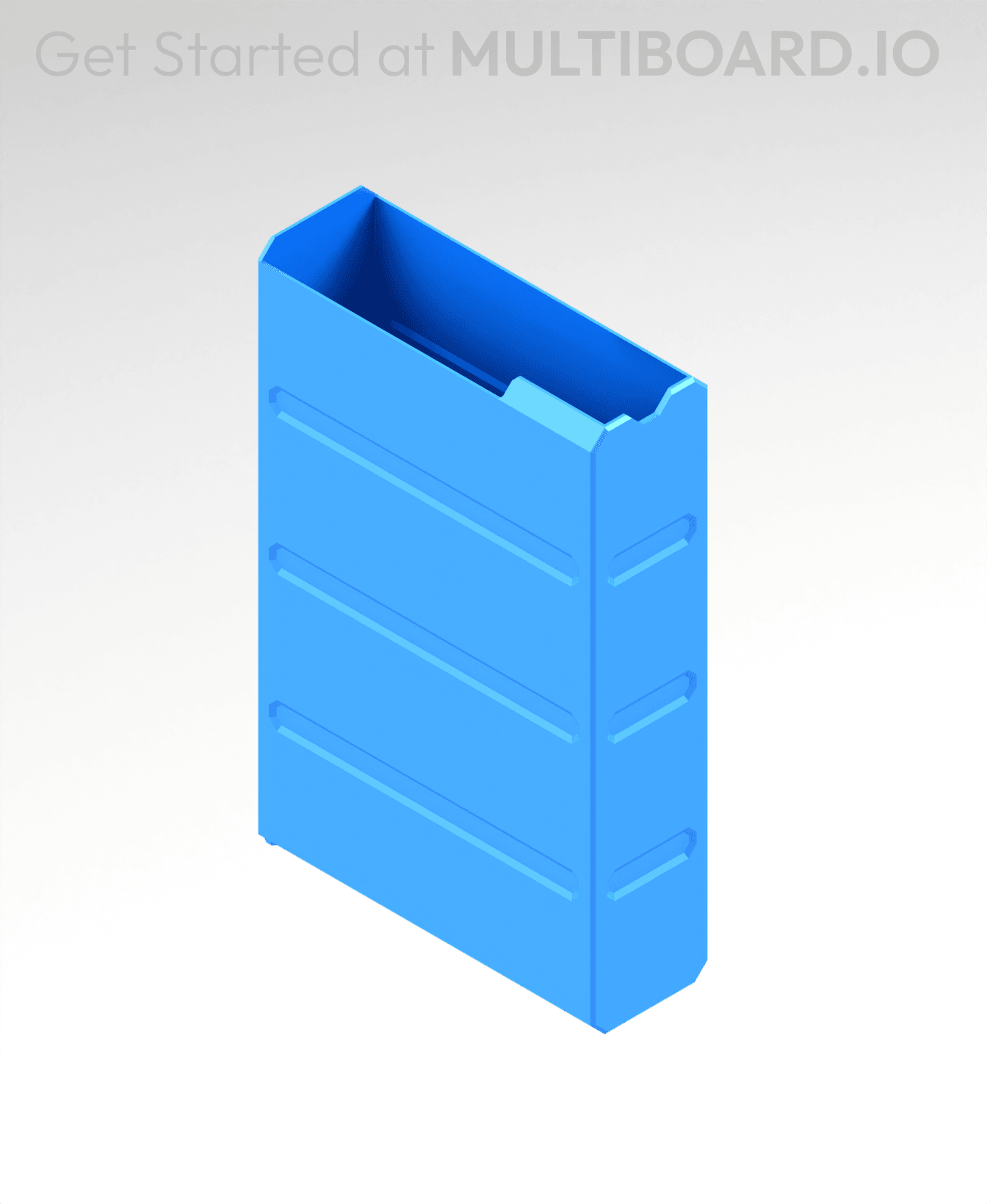 1x4x2.5 LU - Labelled - MultiBin Simple Drawer 3d model