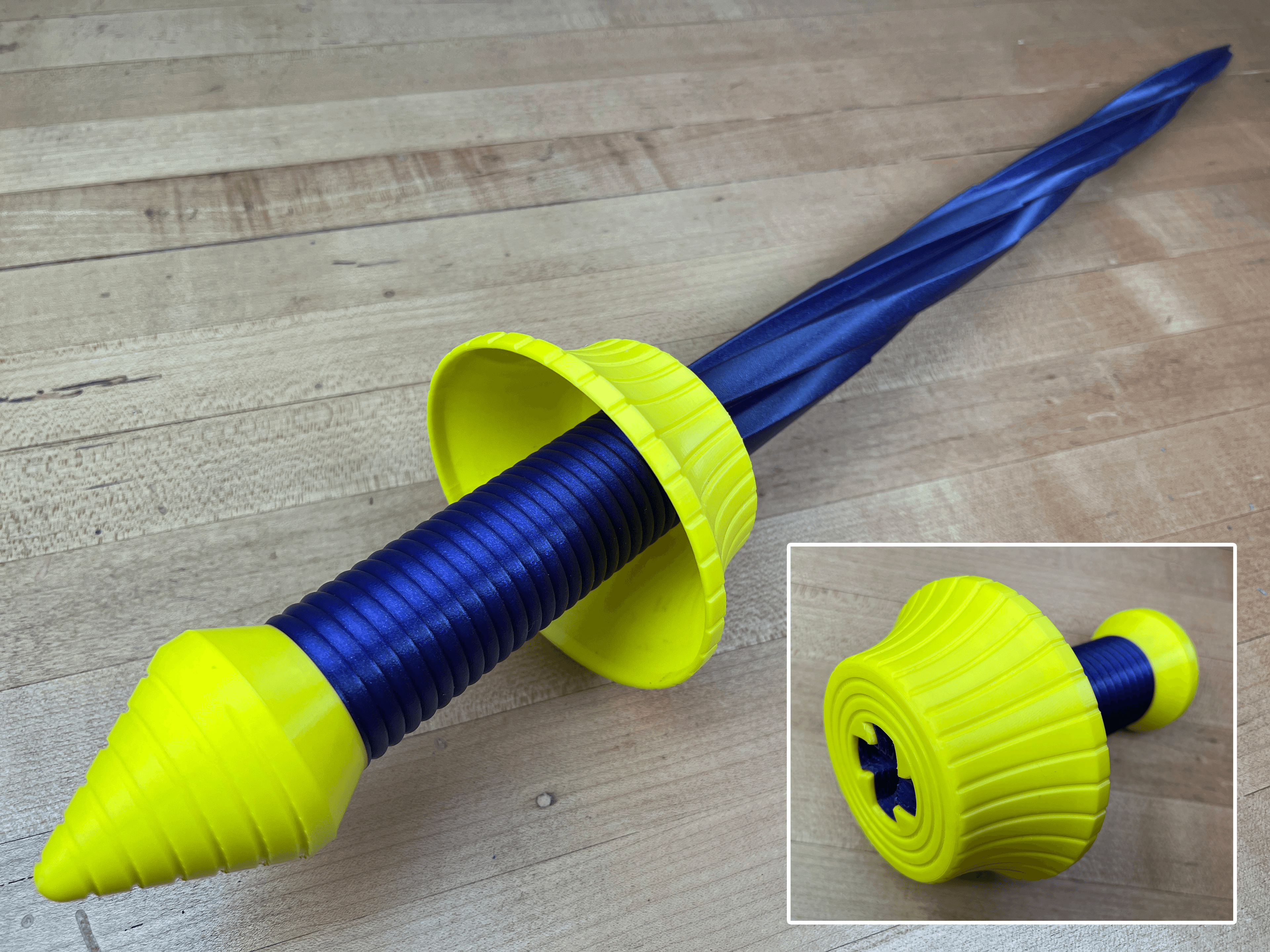 Collapsing Multi-Color Drill Sword 3d model