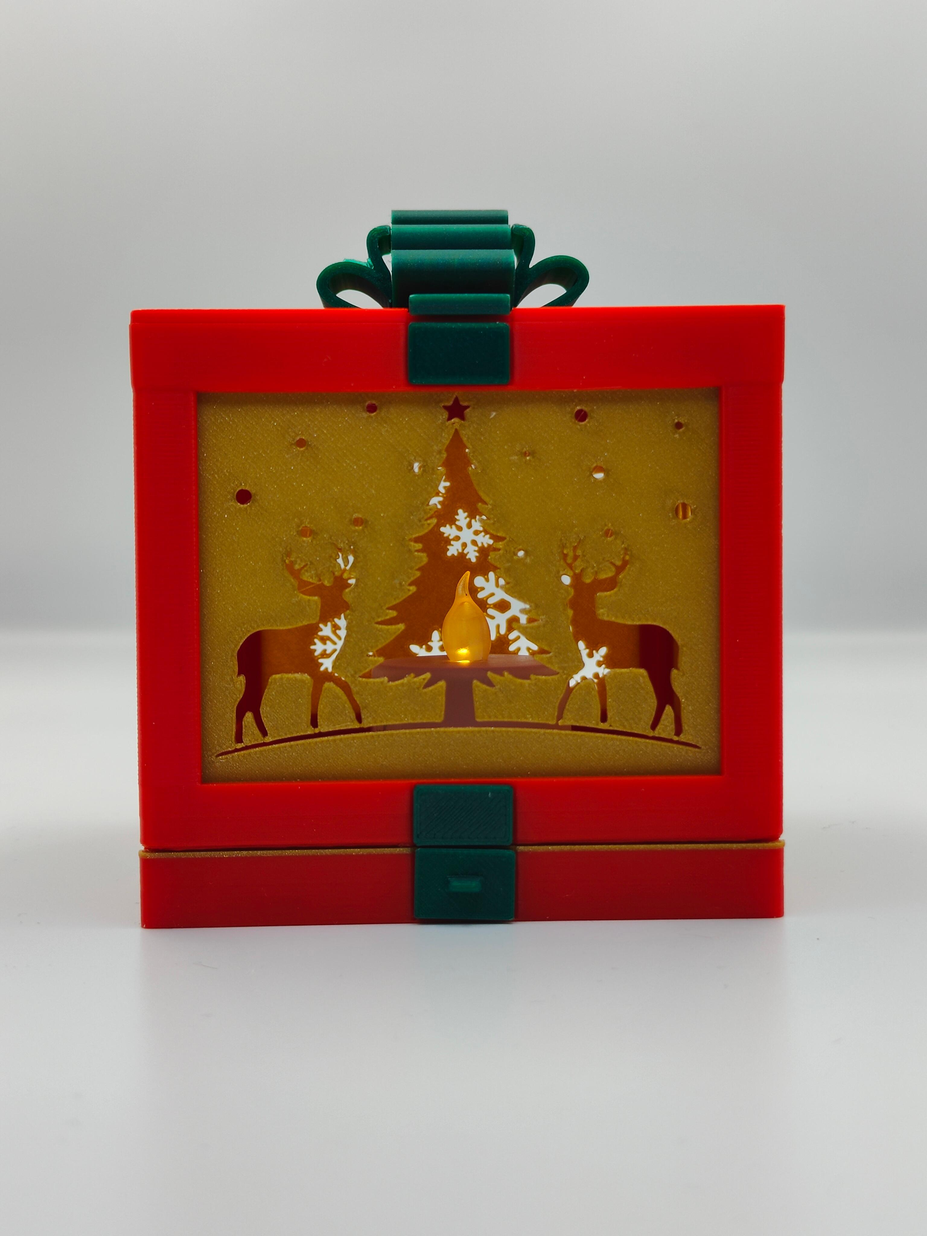 Premium Christmas Tealight Box 3d model