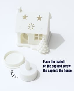 ADVENT LED TEALIGHT HOUSE / WITH SCREW CAP / CHRISTMAS DECOR / CHRISTMAS GIFT 3d model