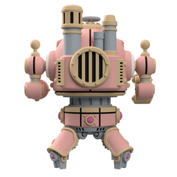 UWU Steam Force Stacks Steampunk Mech 3D Printable Tabletop Miniature 3d model