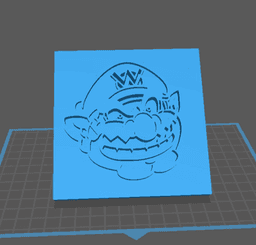 Plaque tête Wario 3d model