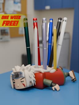 Jiraijia Pen Holder Naruto 3d model