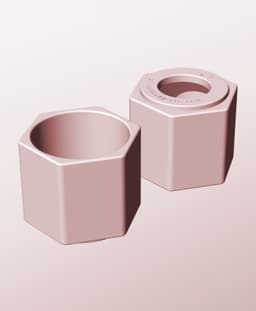 CH68-65-P Stackable pierced bin box module for creative decor 3d model