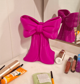 Ribbon Makeup Organizer | Elegant Bow Storage Holder | Vanity Cosmetic Brush Holder - Desk Decor 3d model