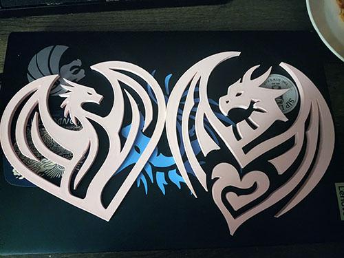 Dragon hearts (Wall decor) 3d model