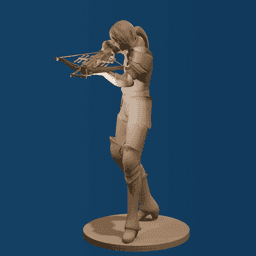 Female Knight with a Crossbow v2.0 3d model