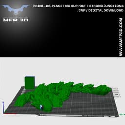 ARTICULATED SCALY DRAGON MFP3D -NO SUPPORT - PRINT IN PLACE - SENSORY TOY-FIDGET 3d model