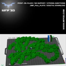 ARTICULATED SCALY DRAGON MFP3D -NO SUPPORT - PRINT IN PLACE - SENSORY TOY-FIDGET 3d model