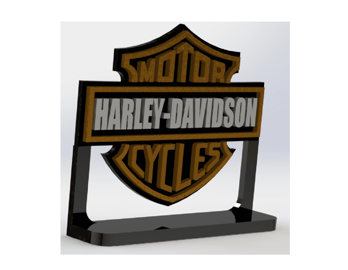 Harley-Davidson stand decoration 3d model